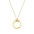 0.04 Carat Diamond Ö Letter Necklace