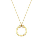 0.04 Carat Diamond Ö Letter Necklace