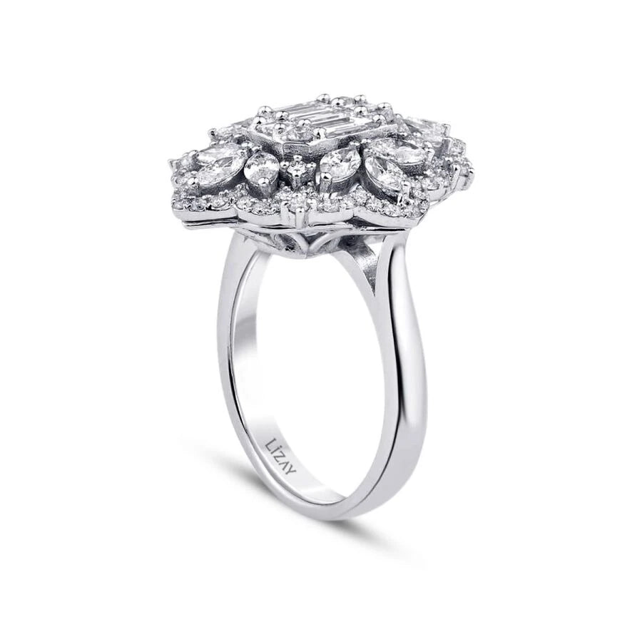 1.97 Carat Diamond Baguette Ring