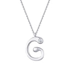 0.02 Carat Diamond G Letter Necklace