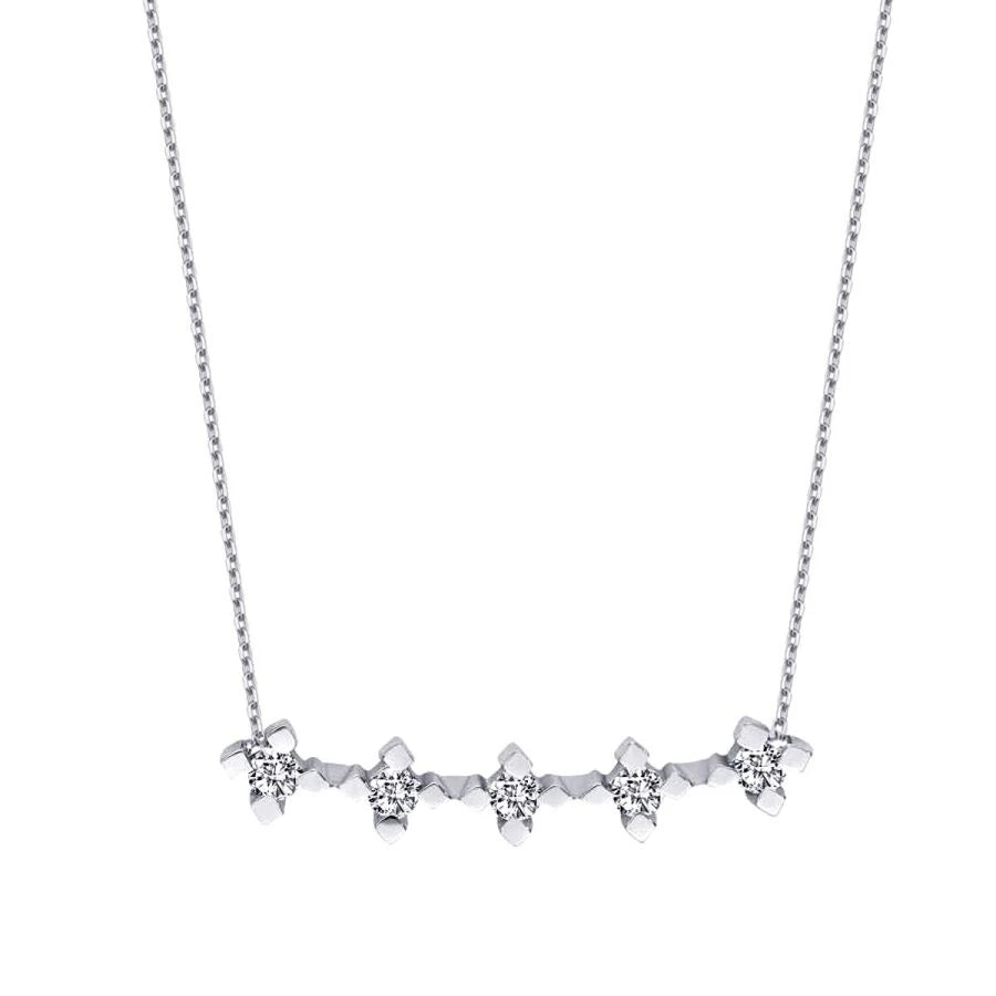 0.32 Carat Diamond Five-Stone Necklace