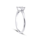 0.09 Carat Diamond White Gold Heart Ring