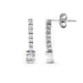 0.43 Carat Diamond Baguette Earrings