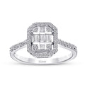 0.28 Carat Diamond Baguette Ring