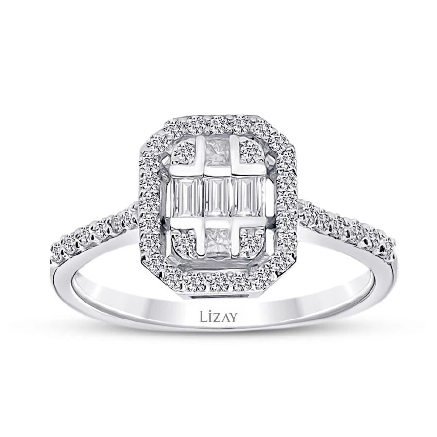 0.28 Carat Diamond Baguette Ring