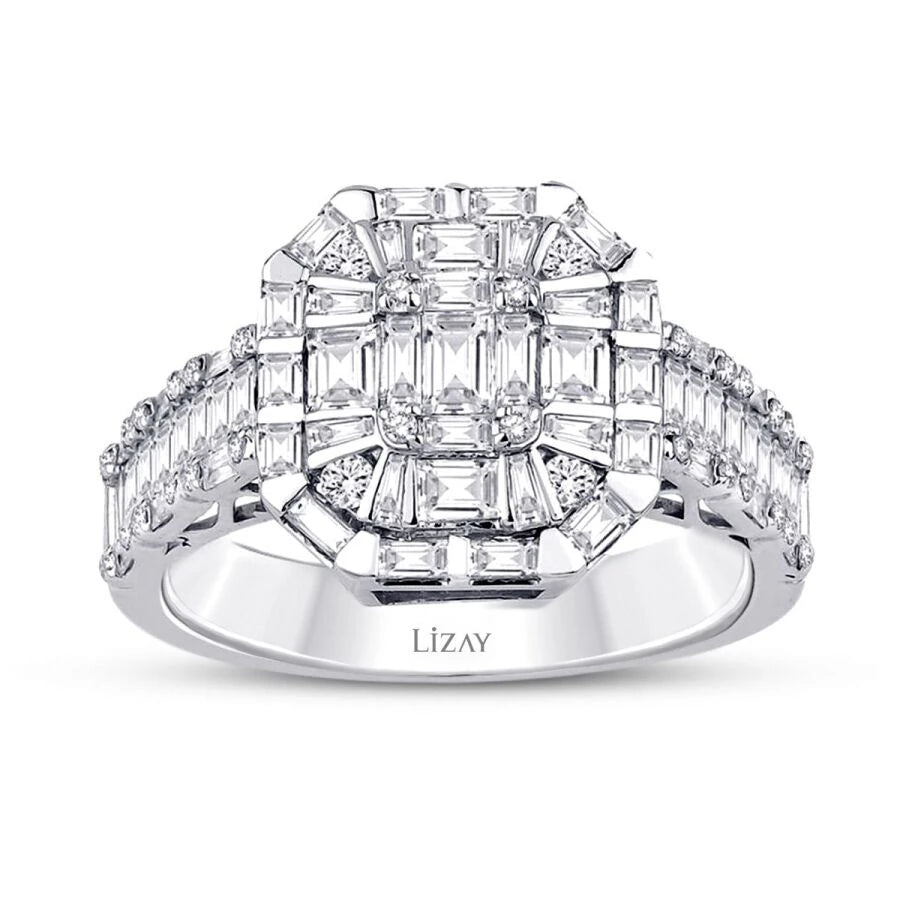 1.63 Carat Diamond Baguette Ring