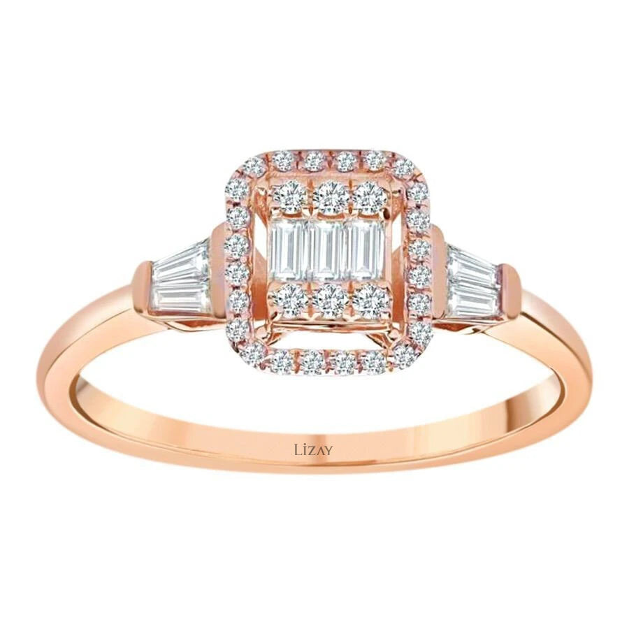 0.32 Carat Diamond Baguette Ring