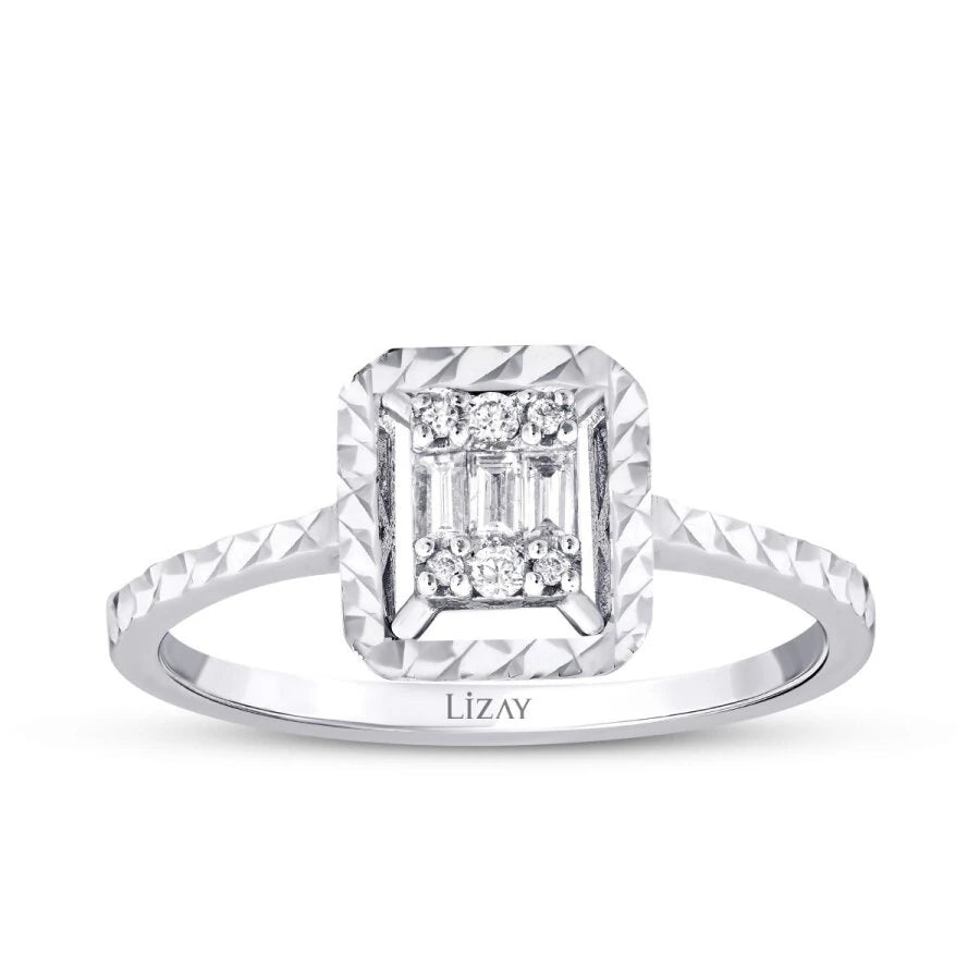 0.12 Carat Diamond Baguette Ring