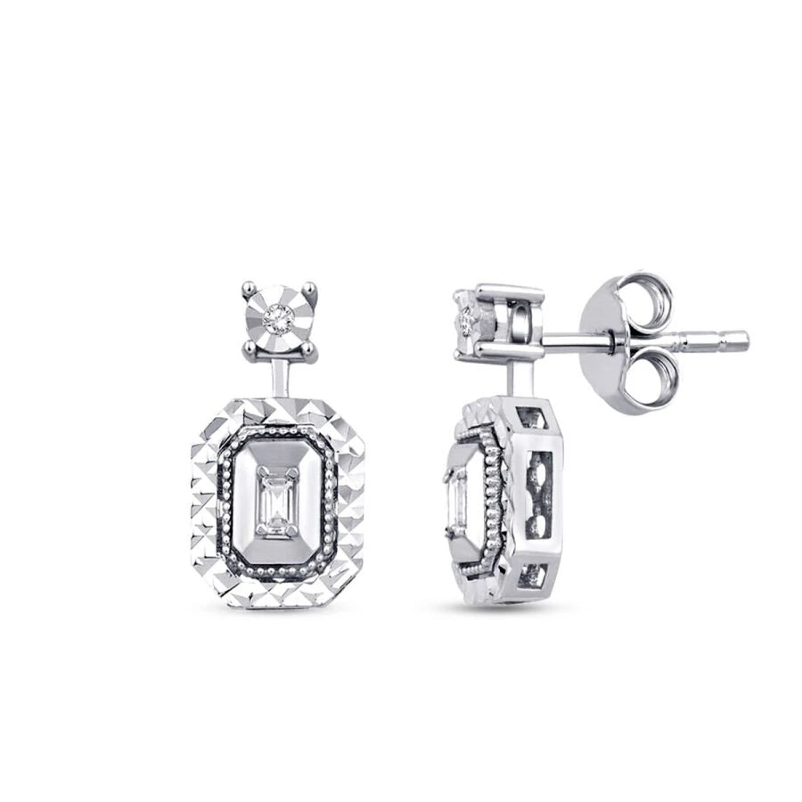 0.18 Carat Diamond Effect Baguette Set