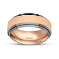 Rose Gold Two-Tone Modern Wedding Band