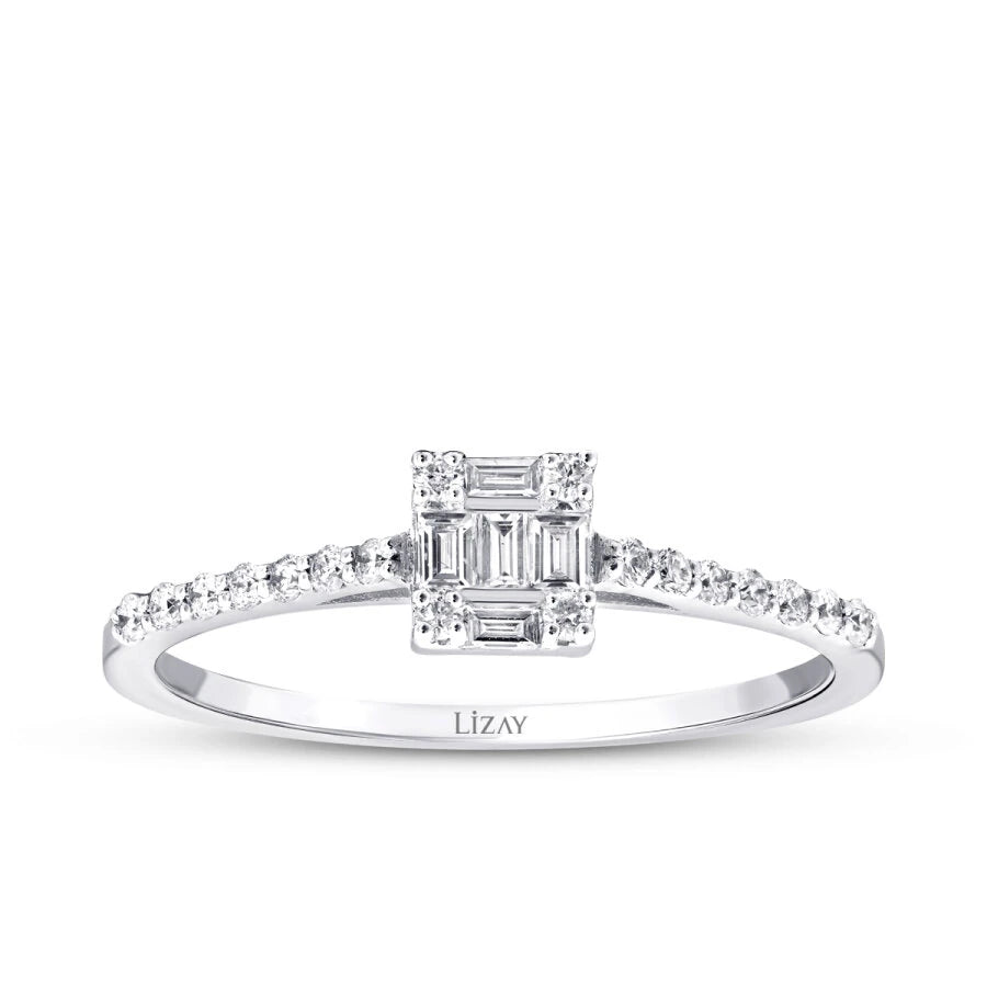 0.21 Carat Diamond Baguette Ring