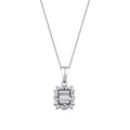 0.10 Carat Diamond Baguette Necklace