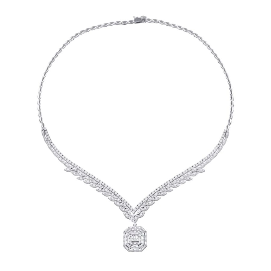 6.89 Carat Diamond Baguette Neckband