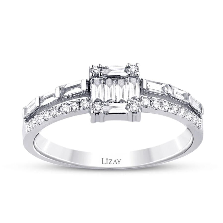 0.47 Carat Diamond Baguette Ring