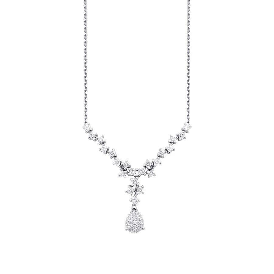 0.54 Carat Diamond Pear Trend Necklace