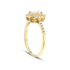 0.69 Carat Diamond Emerald Ring