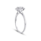 0.06 Carat Diamond Pear Baguette Ring