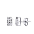 0.25 Carat Diamond Baguette Earrings