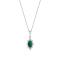 0.45 Carat Diamond Emerald Necklace