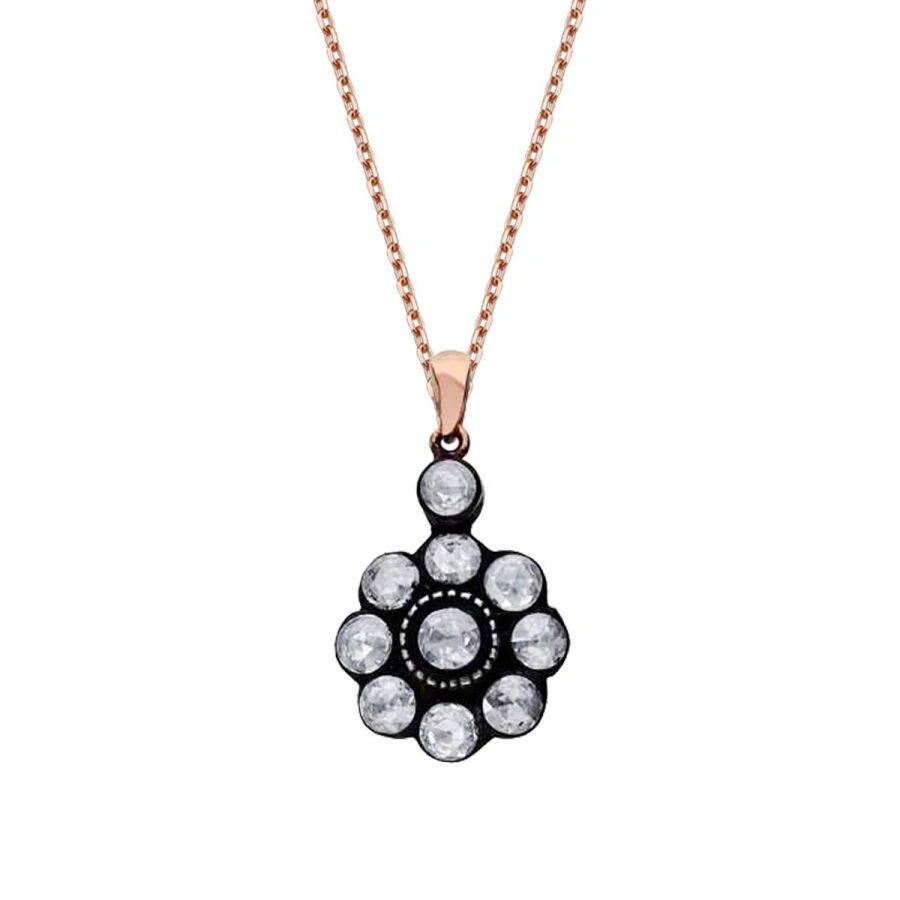0.65 Carat Diamond Rose Necklace