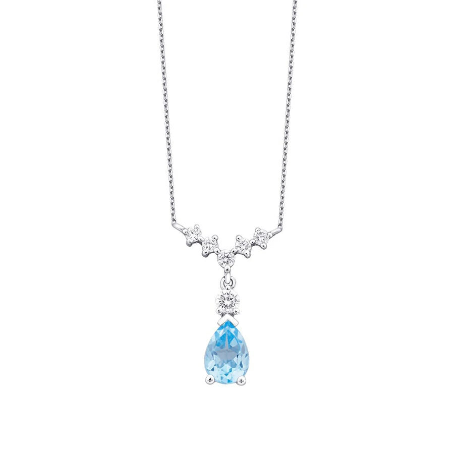 3.80 Carat Diamond Blue Topaz Set