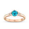 0.67 Carat Diamond Colored Stone Ring