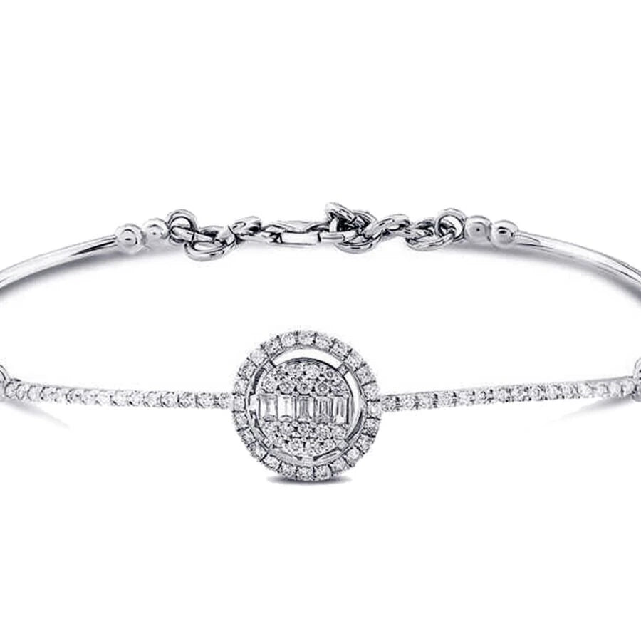 0.43 Carat Diamond Baguette Bangle