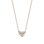 0.10 Carat Diamond Rose Gold Heart Necklace