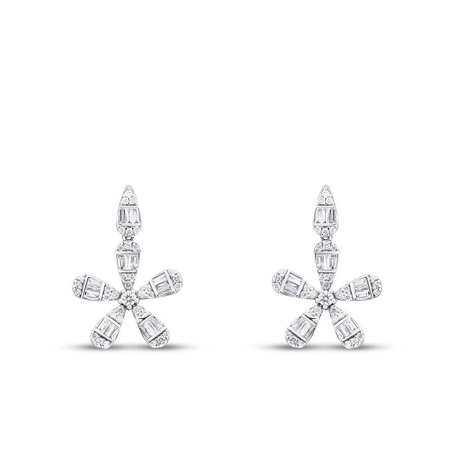 0.50 Carat Diamond Baguette Earrings