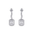 0.64 Carat Diamond Baguette Earrings