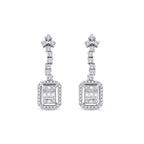 0.64 Carat Diamond Baguette Earrings