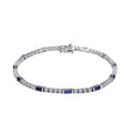 3.15 Carat Diamond Sapphire Bracelet