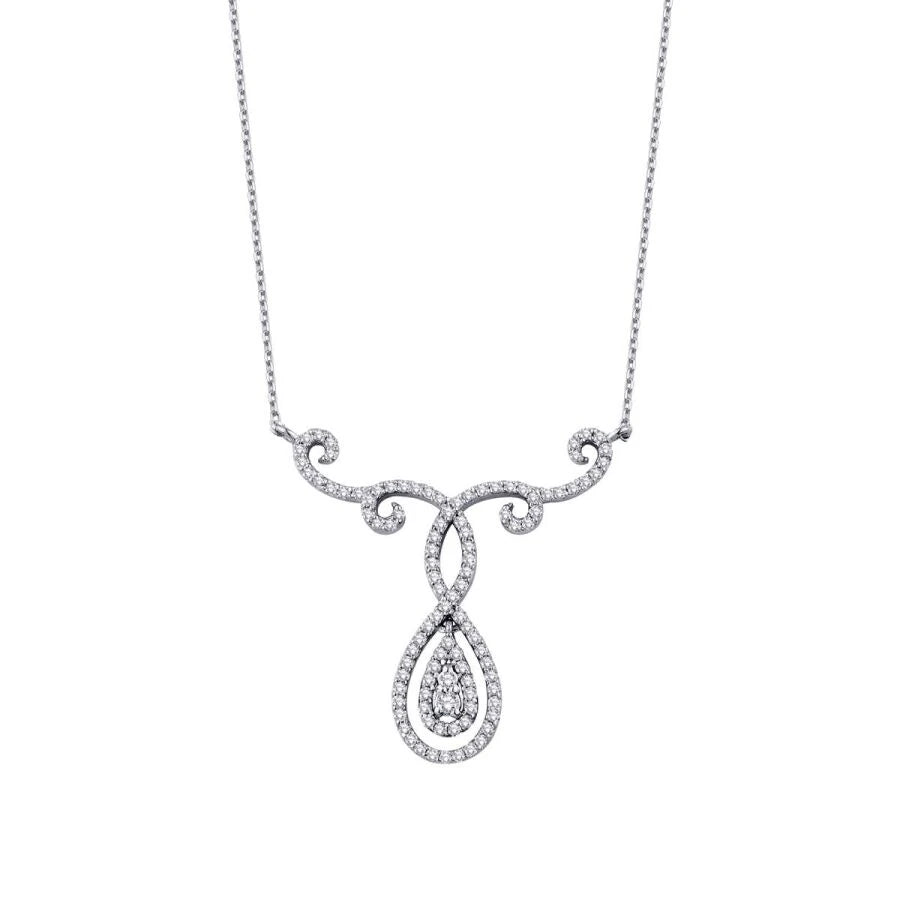 0.43 Carat Diamond Trend Pear Necklace