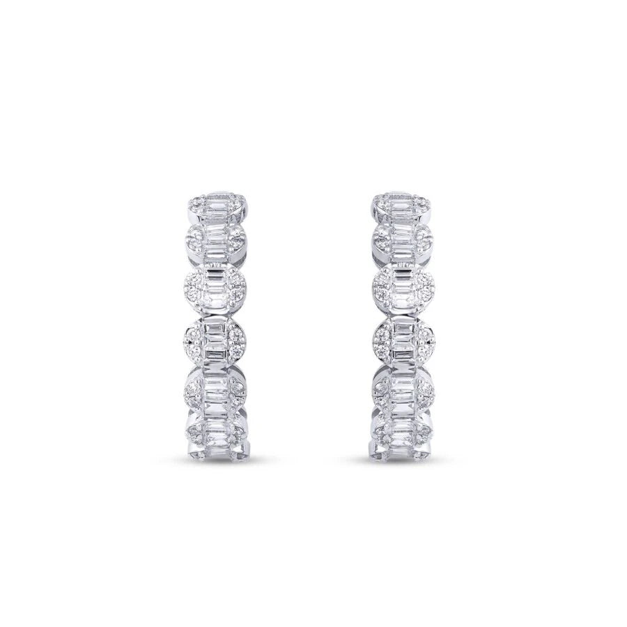 1.01 Carat Diamond Baguette Earrings