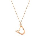 0.04 Carat Diamond Letter D  Necklace