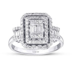 0.77 Carat Diamond Baguette Ring