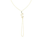 Gold Stone Snake Hand Chain Bracelet