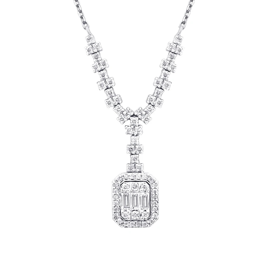 0.48 Carat Diamond Baguette Neckband