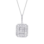 0.61 Carat Diamond Baguette Necklace