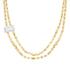 Gold Chain Baguette Necklace