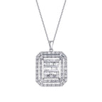 0.81 Carat Diamond Baguette Necklace