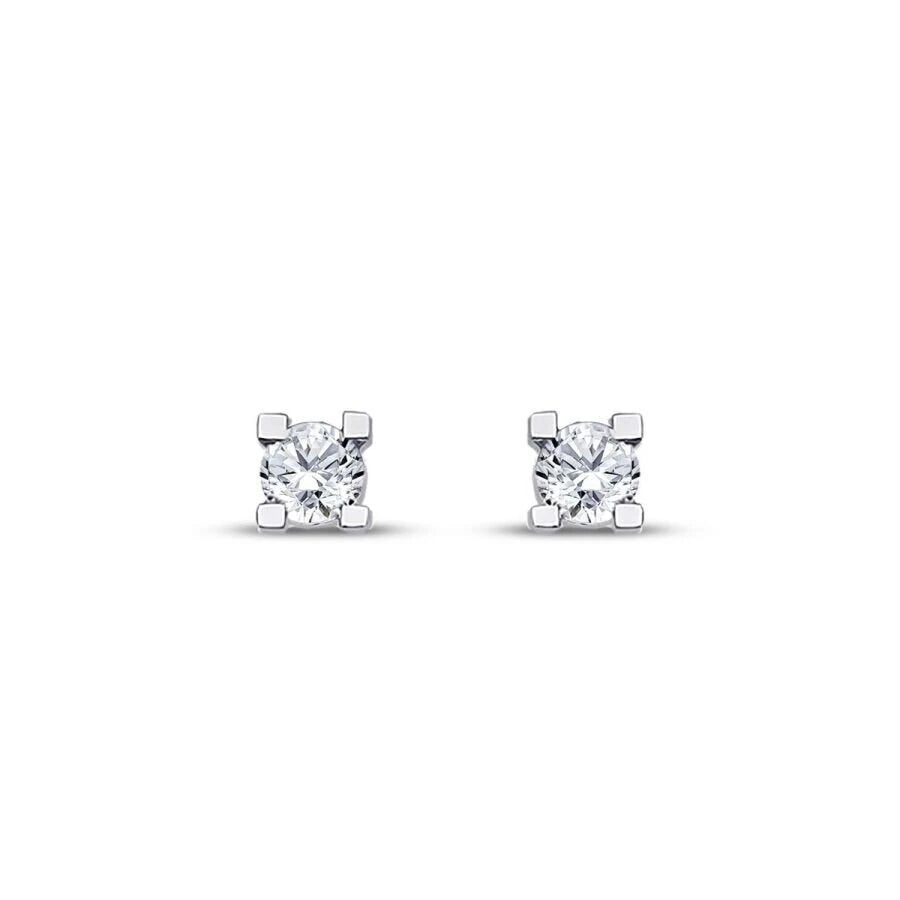 0.20 Carat Diamond Solitaire Earrings
