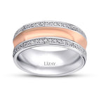 Gold Two-Tone Eternity Wedding Band