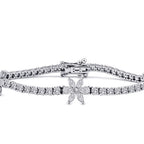 3.69 Carat Diamond Flower Bracelet