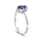 0.94 Carat Diamond Sapphire Ring