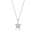 0.38 Carat Diamond Baguette Star Necklace