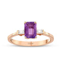 1.68 Carat Diamond Amethyst Ring