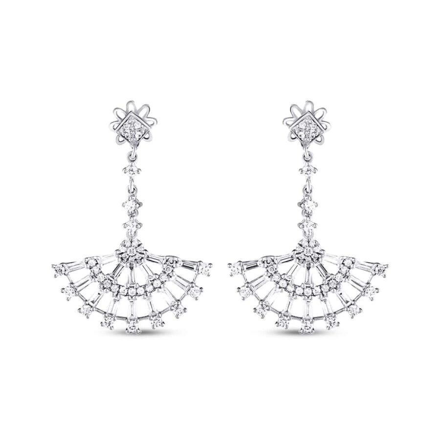 1.12 Carat Diamond Baguette Earrings