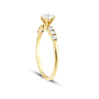 0.60 Carat Diamond Lotus Solitaire Engagement Ring
