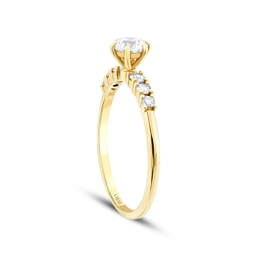 0.60 Carat Diamond Lotus Solitaire Engagement Ring